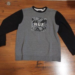 HUF sweatshirt size M mens Logo Black White